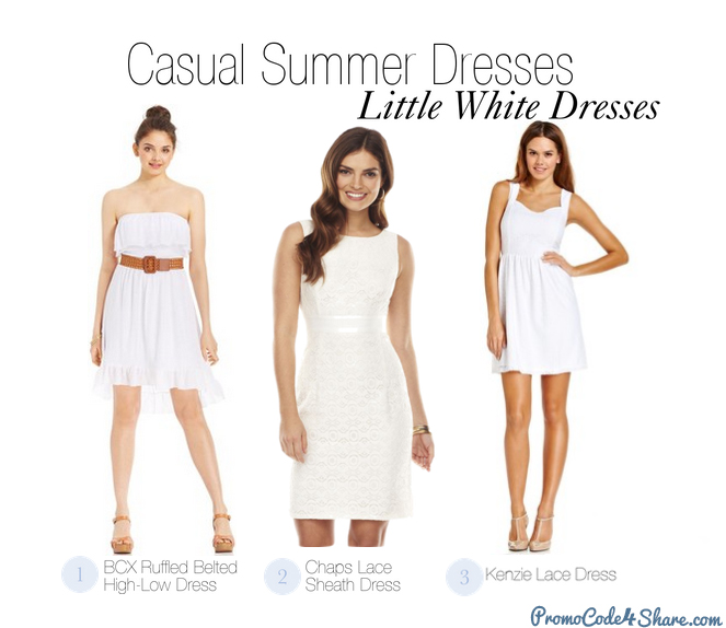 Casual Summer Dresses - White Dresses